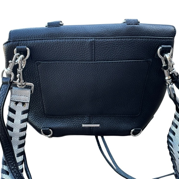 Rebecca Minkoff Darren Leather Satchel Bag Convertible Backpack Black READ - Picture 7 of 14